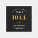 Search for 80th birthday napkins Black and gold