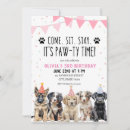 Search for puppy pawty invitations Girl