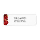 Search for red and gold return address labels Flowers