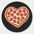 Search for pizza shaped stickers Heart