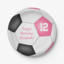 Search for pink soccer plates Birthday