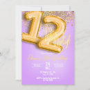 Recherche de 12 ans invitations Paillettes
