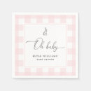 Search for pink baby shower napkins Bunny rabbit