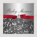 Search for red flourish invitations Silver