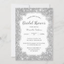 Search for bling bridal shower invitations Silver