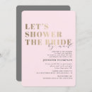Search for blush and gold bridal shower invitations Typography