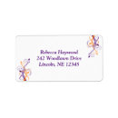 Search for purple and orange return address labels Elegant