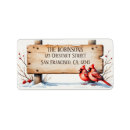 Search for winter cardinal return address labels Snow