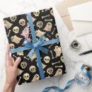 Search for vintage halloween wrapping paper Skull