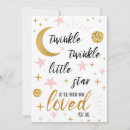 Search for twinkle twinkle baby shower invitations Over the moon