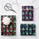 Search for red and black christmas tree wrapping paper Watercolor