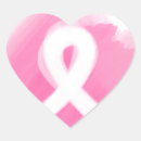 Search for breast cancer heart ribbon stickers Awareness