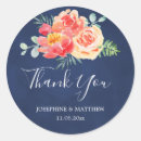 Search for coral and navy wedding stickers Floral