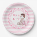 Search for african american baby shower plates Pink