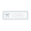 Search for blue gingham return address labels Vintage