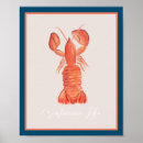 Recherche de crevettes posters Aquarelle