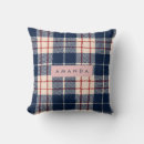 Search for navy and red pillows Initial