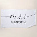 Search for mr and mrs beach towels Black and white