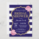 Search for navy blue gold bridal shower invitations Modern