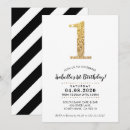 Search for modern 1st birthday invitations Typography