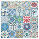 Search for blue tile fabric Moroccan