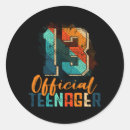 Search for thirteen birthday stickers Party