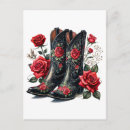 Recherche de bottes de cowboy cartes postales Cowgirl