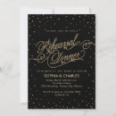 Search for black and gold rehearsal dinner invitations Chic