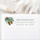 Search for festive return address labels Pine tree