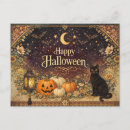 Search for vintage halloween art postcards Black cat