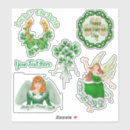 Search for gold horseshoe stickers Shamrock