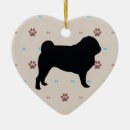 Search for black pug ornaments Dog lover
