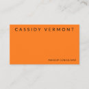 Search for orange business cards Makeup