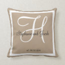 Search for taupe pillows Monogrammed