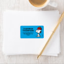 Search for dish return address labels Snoopy