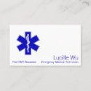 Search for emergency medical services business cards Star of life