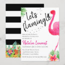 Search for watercolor flamingo birthday invitations Aloha