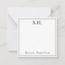 Search for blank vertical note cards Monogrammed
