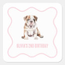 Recherche de chiot bouledogue autocollants Anniversaire
