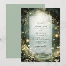 Search for enchanted forest wedding invitations Trees flowers misty forest