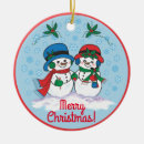 Search for snowman couple ornaments Snow scene