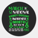 Search for kidney cancer awareness month stickers Kidney disease girl