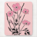 Recherche de pavot rose tapis souris Coloré