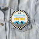 Search for race car buttons 2nd birthday