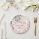 Search for elephant baby shower plates Blush pink