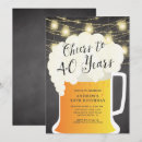 Search for cheers to 40 years invitations Chalkboard