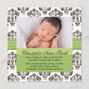 Search for apple green square invitations Damask