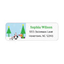 Search for penguin return address labels Reindeer