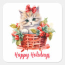 Recherche de noël chat autocollants Pour elle