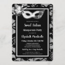 Search for masquerade sweet 16 invitations Black